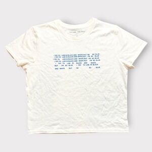 Billie Eilish Hit Me Hard and Soft Blue Lyrics‎ T-Shirt Cream XL 2024 Blohsh